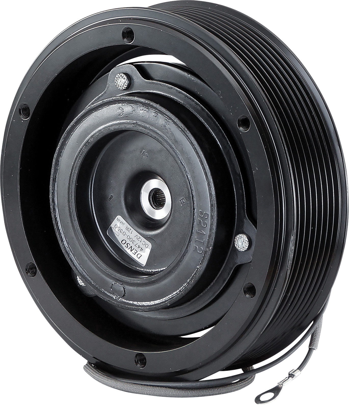 CLUTCH ASSEMBLY, DENSO, 10PA17C, 12V, 8PV, 145MM, JOHN DEERE, WITH DUST PROTECTION, SUITS COR-48509/