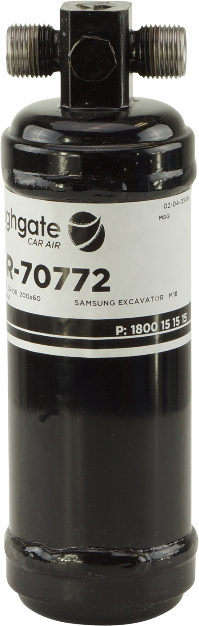 DRIER, OR-OR M18 IN/OUT, 10MM PILOT, 200X60, SAMSUNG EXCAVATOR (COMES WITH PRESSURE SWITCH)