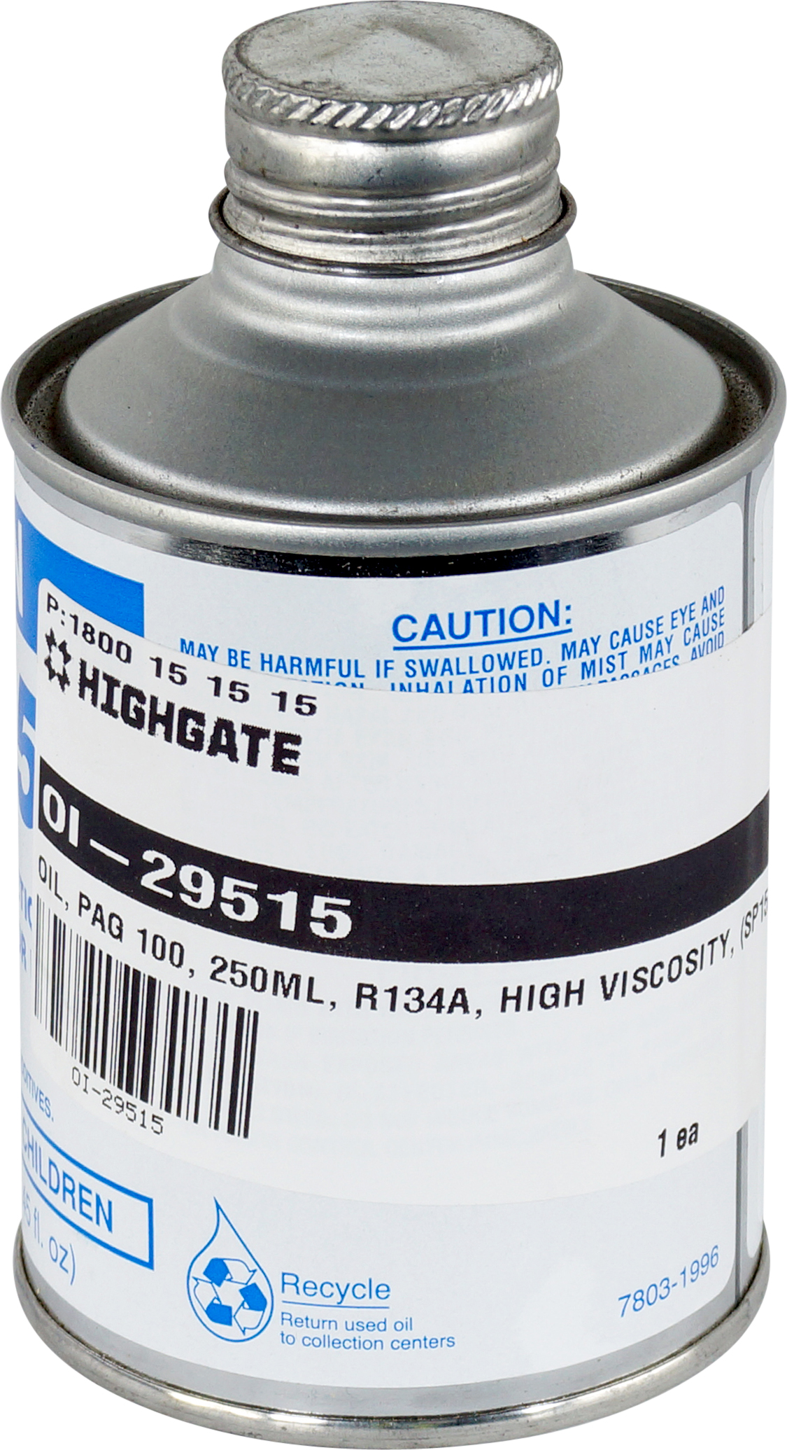 OIL, PAG 100, 250ML, R134A, HIGH VISCOSITY, (SP15)